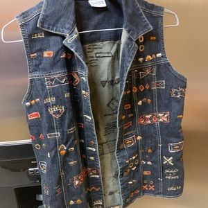 Chico’s denim vest size 1